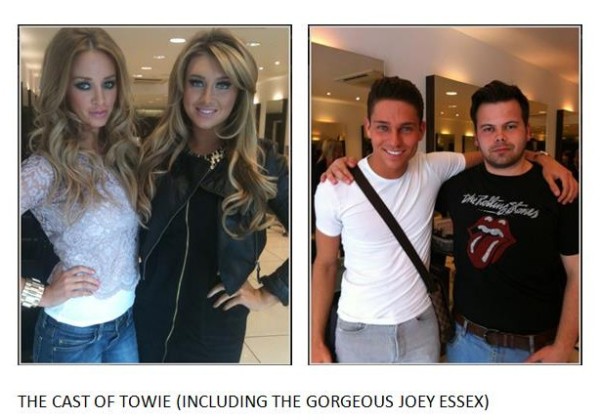 The Cast of The Only Way is Essex at Hob Salon 